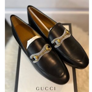 Gucci Black Leather Betis Glamour Horsebit